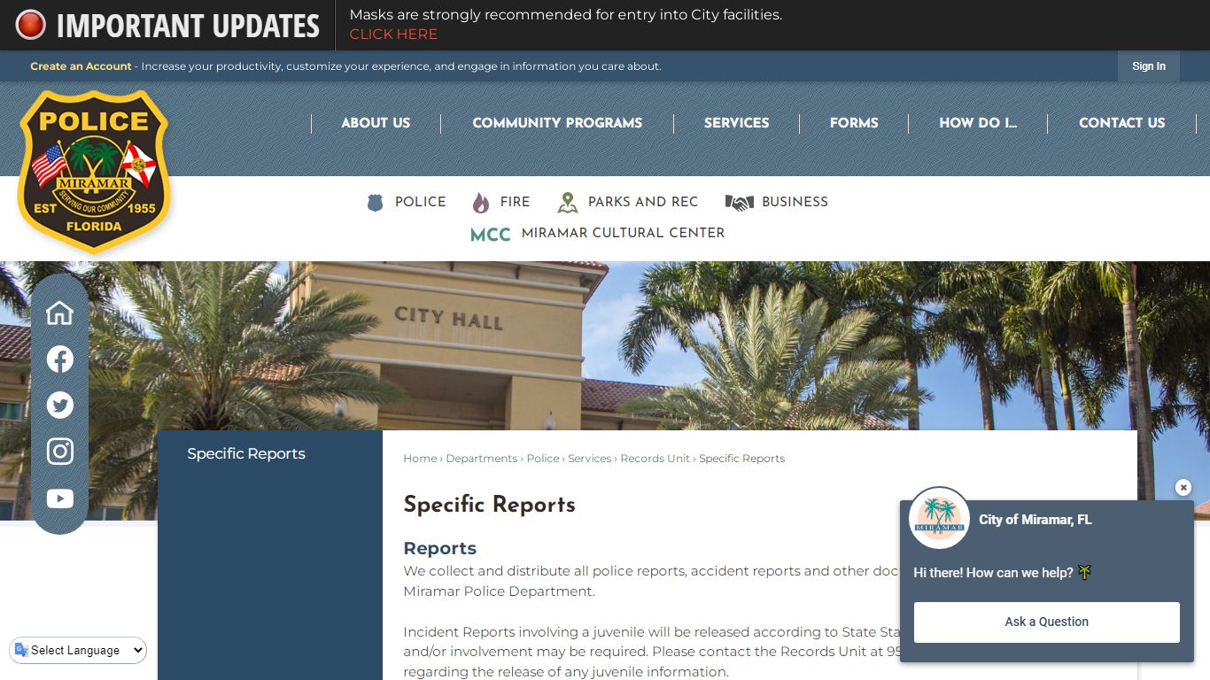 Specific Reports | Miramar, FL